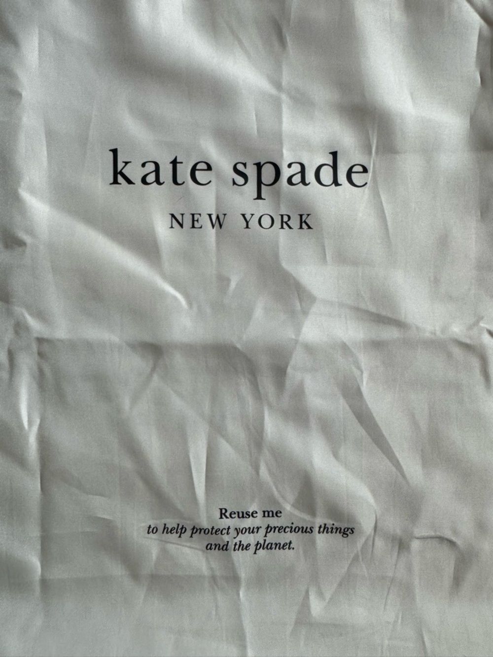 Kate Spade Satin Cream Drawstring Dust Bag XL - Picture 3 of 5